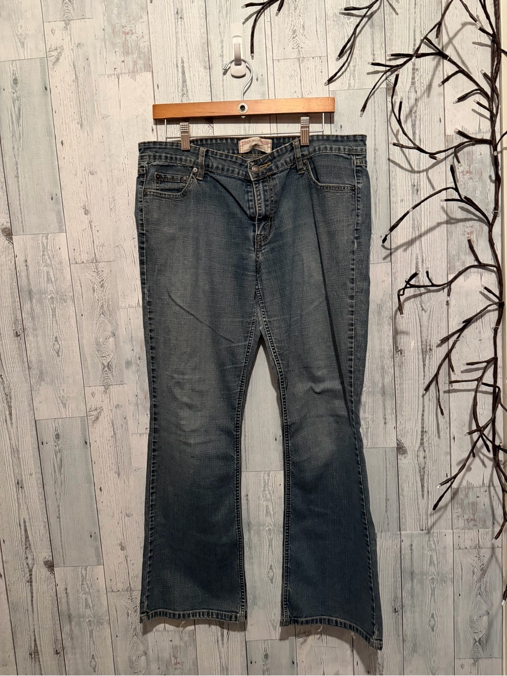 Signature by Levi Strauss Women's Dark Blue Lowrise Bootcut Jeans